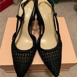 Jessica Simpson Black Woven Women's Shoes